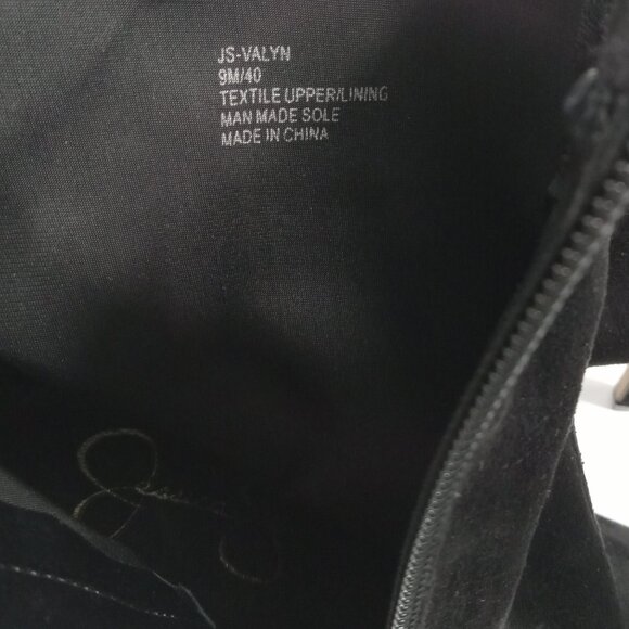 JESSICA SIMPSON Valyn Pointed Toe Ankle Boot In Black Faux Suede Womens Size 9 - Picture 12 of 15